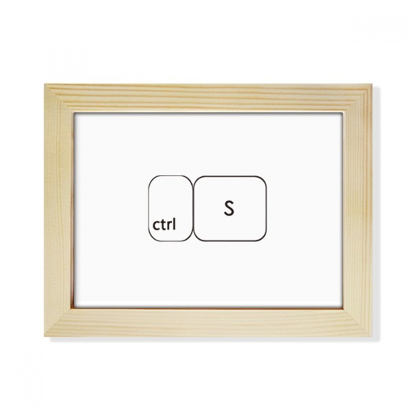 Keyboard Symbol ctrl S Art Deco Fashion Desktop Photo Frame Picture Art Decoration Painting 6x8 inch
