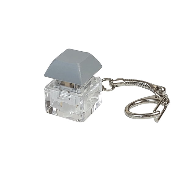Keyboard Toy Stress Relief Keyboard Keychain Finger Press Clicker Grey for Executive Desk and Office Anxiety Relief