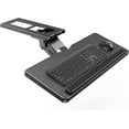 thumbnail image 1 of Keyboard Tray Under Desk, Sliding Keyboard & Mouse Tray with Adjustable Height, Swivel & Tilt, Ergonomic Keyboard Holder for Home Office, Gaming, 24.99” W x 9.84” D, Black,, 1 of 8