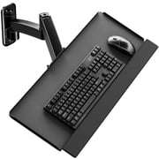 Keyboard Tray Wall Mount, 26" Adjustable Sit-Stand Workstation, Black