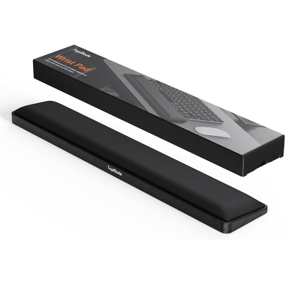 Keyboard Wrist Rest, Cooling Gel & Upgrade Soft Memory Foam Design Wrist Support for Keyboard, Full-Size Keyboard Hand Rest Pad, Ergonomic Palm Rest for for Long Hours of Work, Gaming, Black