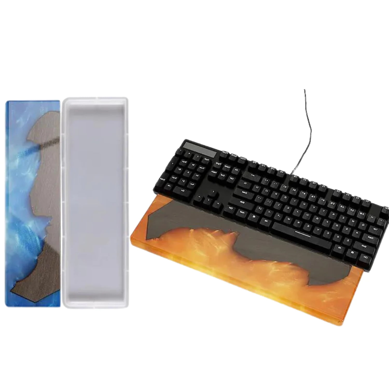 Keyboard Wrist Rest Mold for Epoxy Resin Art