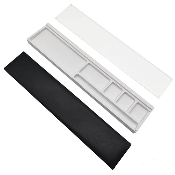 Keyboard Wrist Rest Pad Acrylic Anti-slip Support Ergonomic Palm Rest Desktop Storage Bo Easy Typing for Office Gaming