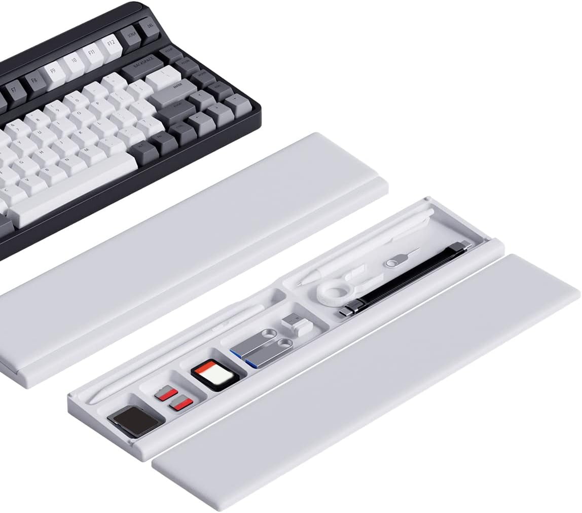 Keyboard Wrist Rest with Storage Function, Keyboard Hand Rest Pad for Wrist Pain Relief