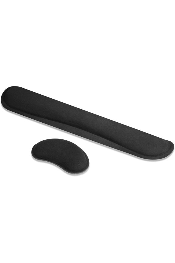 Keyboard Wrist Rest Support for Gaming Computer Laptop, Memory Foam Set for Easy Typing & Relief Getting Hand Hurt and Carpal Tunnel Syndrome Pain