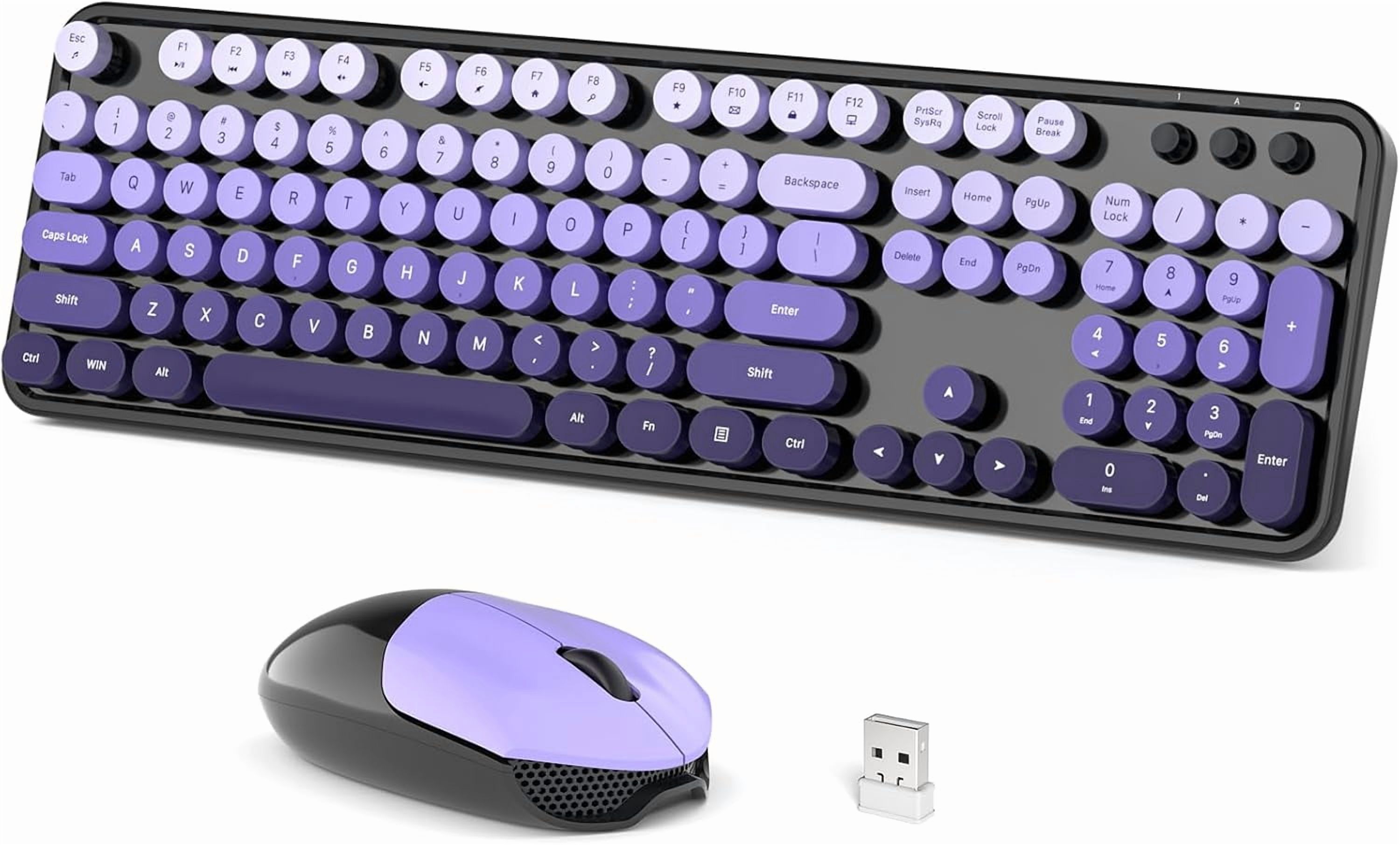 Keyboard and Combo, 104 Full Size Typewriter Keyboards, 2.4G Plug and ...