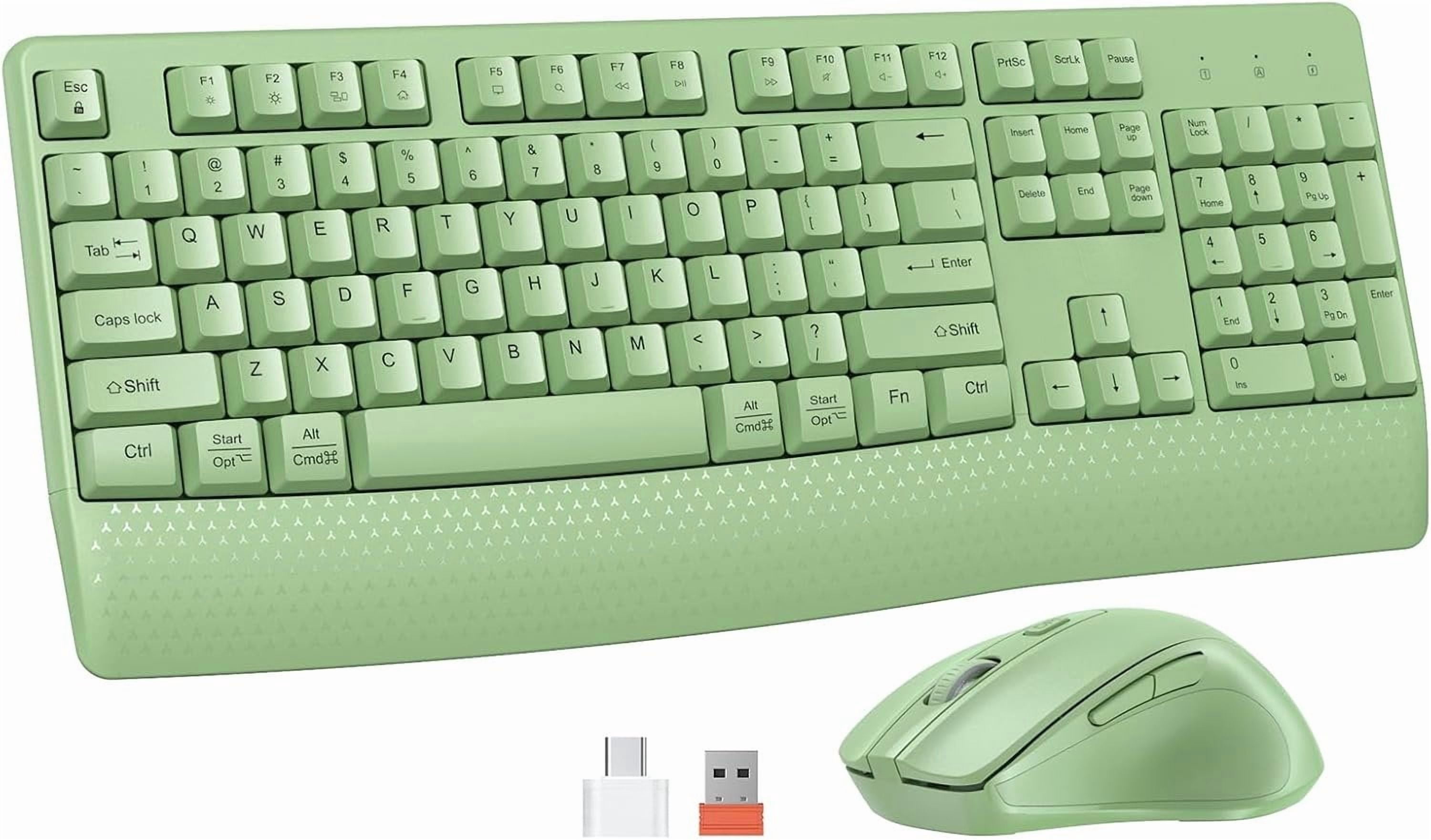 Keyboard and , Full-Sized Cordless Keyboard with Wrist Rest and 3 DPI ...