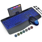 Wagpak Keyboard and Mouse Wireless with 7 Chargeable Backlits Color