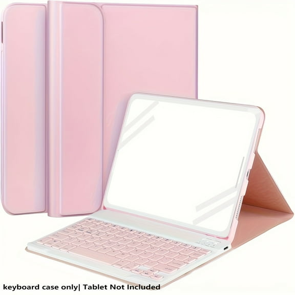 Keyboard case for iPad 11, 10.9, 10.5, 10.2", with pencil holder & detachable keyboard. for iPad 9th/8th/7th gen, 10th/11th gen and for Pro 1st-4th gen, Air 4/5, & Air 11" (M2) 2024.