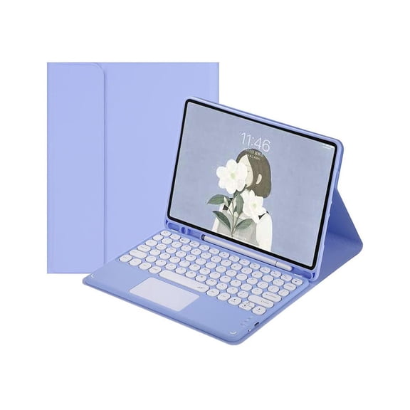 Keyboard case for iPad 9.7 for iPad 2018 (6th Gen) - iPad 2017 (5th Gen) - iPad Pro 9.7 - iPad Air 2&1-Touchpad Detachable Keyboard with Pencil Holder -Slim Leather Folio Smart Cover