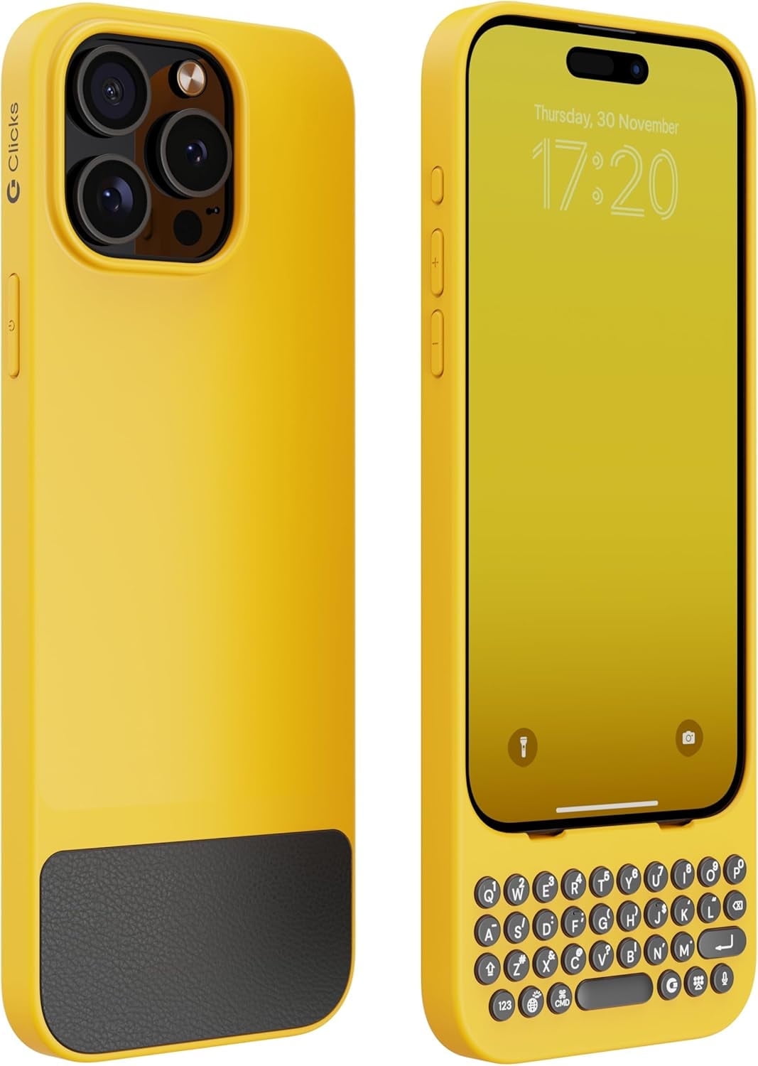 Keyboard for iPhone 15 Pro – Keyboard Case for Premium Typing Experience – Faster, Accurate Typing, Charge as Normal – Bumblebee