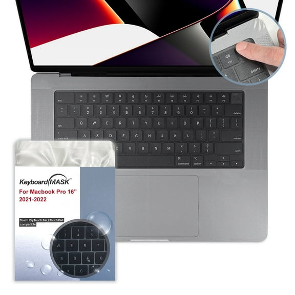 KeyboardMask for MacBook Pro 16", Covers Keyboard + Touch Pad, TouchID works through cover MacBook Pro 16" (2021)