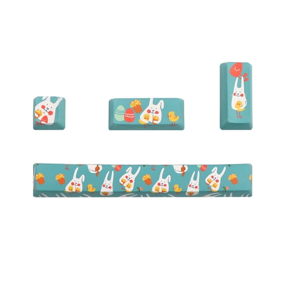 DIY Keycap PBT ESC Enter 6.25U Spacebar Keycap Five Sides Dye-Subbed Keycap for Mechanical Keyboard OEM Profile (4PCS)