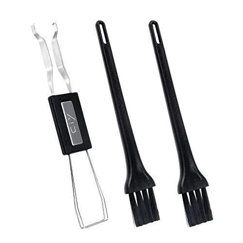 Keycap Puller Switch Puller Stainless Steel With 2 Pcs Keyboard Cleaning Brush