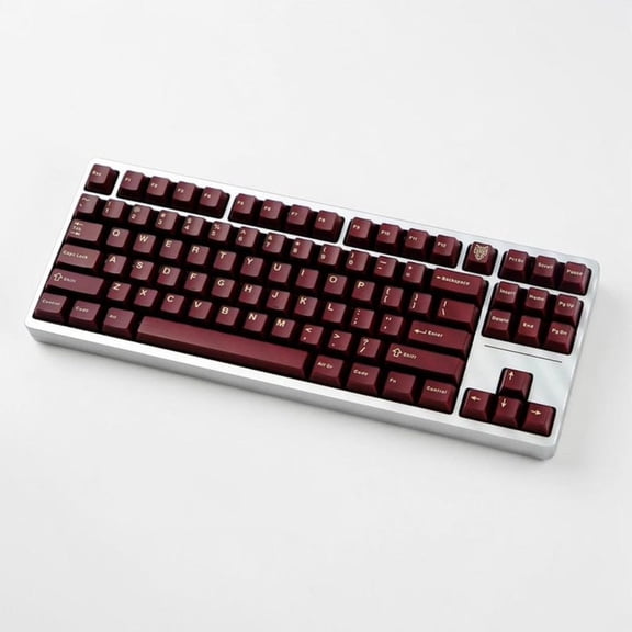 Keycappro 114 Keys Red Double Shot ABS Keycaps, Cherry Profile, RGB Backlit, Translucent, MX Mechanical Keyboard Compatible