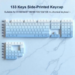 Keycappro Keycap Set, Multi-Color PBT Material, 133 Keys Full Set, RGB Backlit Shine Through, Cherry Profile, Compatible with Cherry MX Switches Mechanical Keyboard