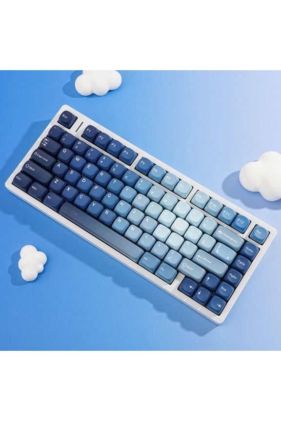 Keycappro Keycaps Sets Ocean Heart MOA Profile Keycap Set, 130 Keys PBT Dye-Sublimated