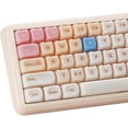 thumbnail image 1 of Alikpop 148 Keys MAO Profile Cute Ragdoll Cat Keycaps, Custom Set for 100% 75% 65% 60% Mechanical Keyboards, Cream Pink, 1 of 7