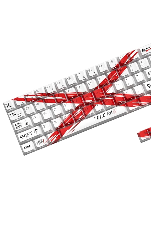 Keycaps 74Key Side Print Backlit Keycap Set Objection Sustained Dye Sublimations for 60 61 65 67 68 Keyboards
