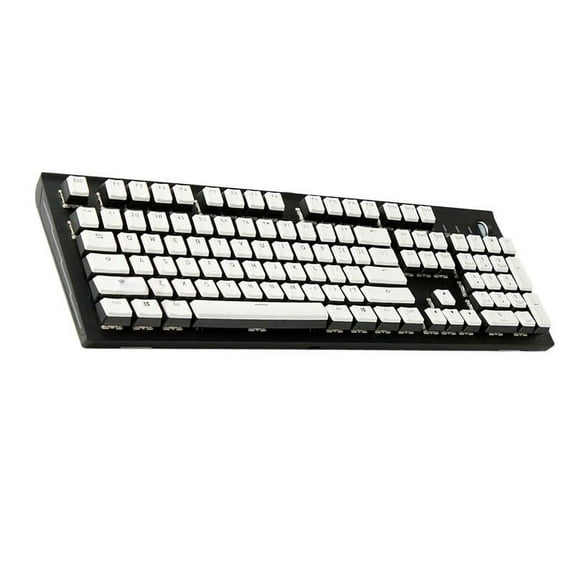 Keycaps Double PBT Pudding Keycap Set DIY for Cherry RGB Mechanical Keyboard - White Black