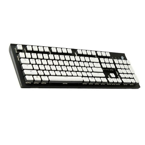 Keycaps Double PBT Pudding Keycap Set DIY for Cherry RGB Mechanical Keyboard - White Black