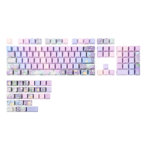 Keycaps Set 133 Keys Profile PBT Full Keycaps Set for Mechanical Gaming Keyboard