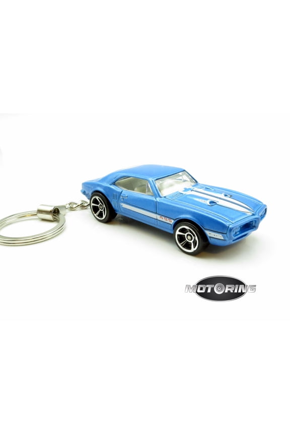 Keychain 1967 '67 Pontiac Firebird 400 Blue Car Rare Novelty 1:64 Diecast