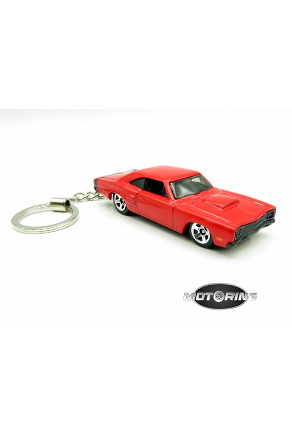 Keychain 1969 '69 Dodge Coronet Super Bee Red Car Rare Novelty Diecast Key Ring