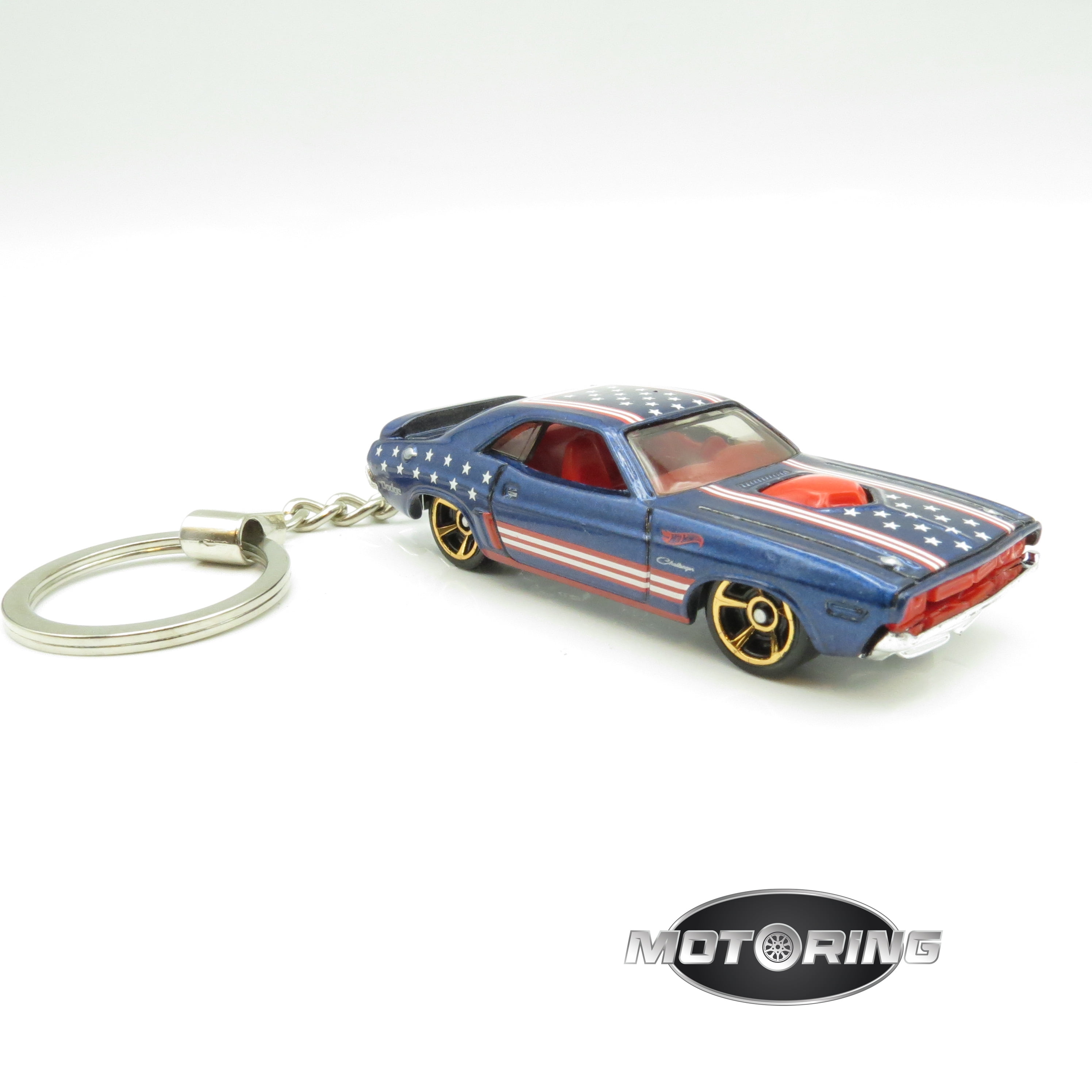 Keychain 1971 '71 Dodge Challenger Purple Star Car Rare 1:64 Diecast Key Ring