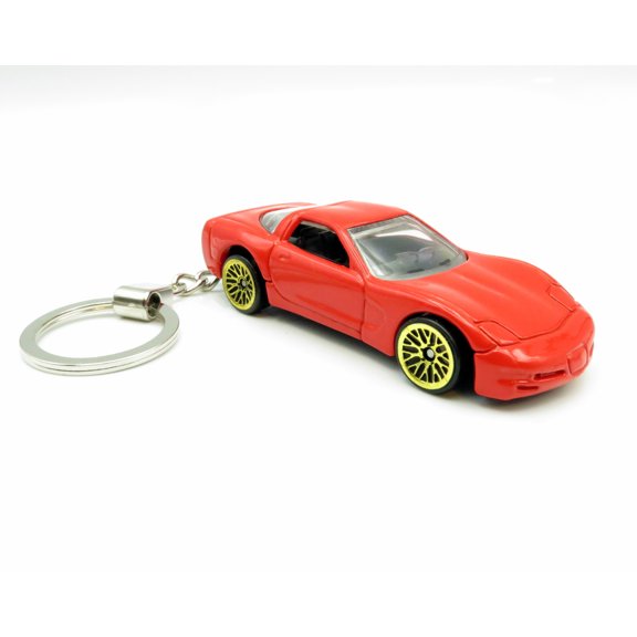 Keychain 1997 '97 Chevy Corvette Red Car Rare Novelty 1:64 Diecast Key Ring