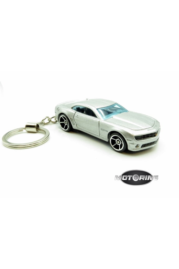 Keychain 2010 '10 Chevy Camaro SS Gray Grey Car Rare Novelty 1:64 Diecast