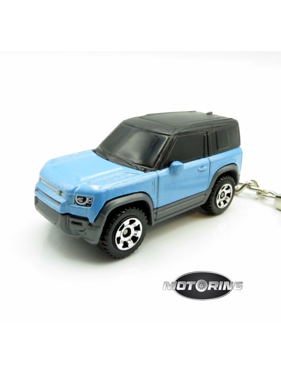 Keychain 2020 '20 Land Rover Defender Blue SUV Car Rare Novelty 1:64 Diecast