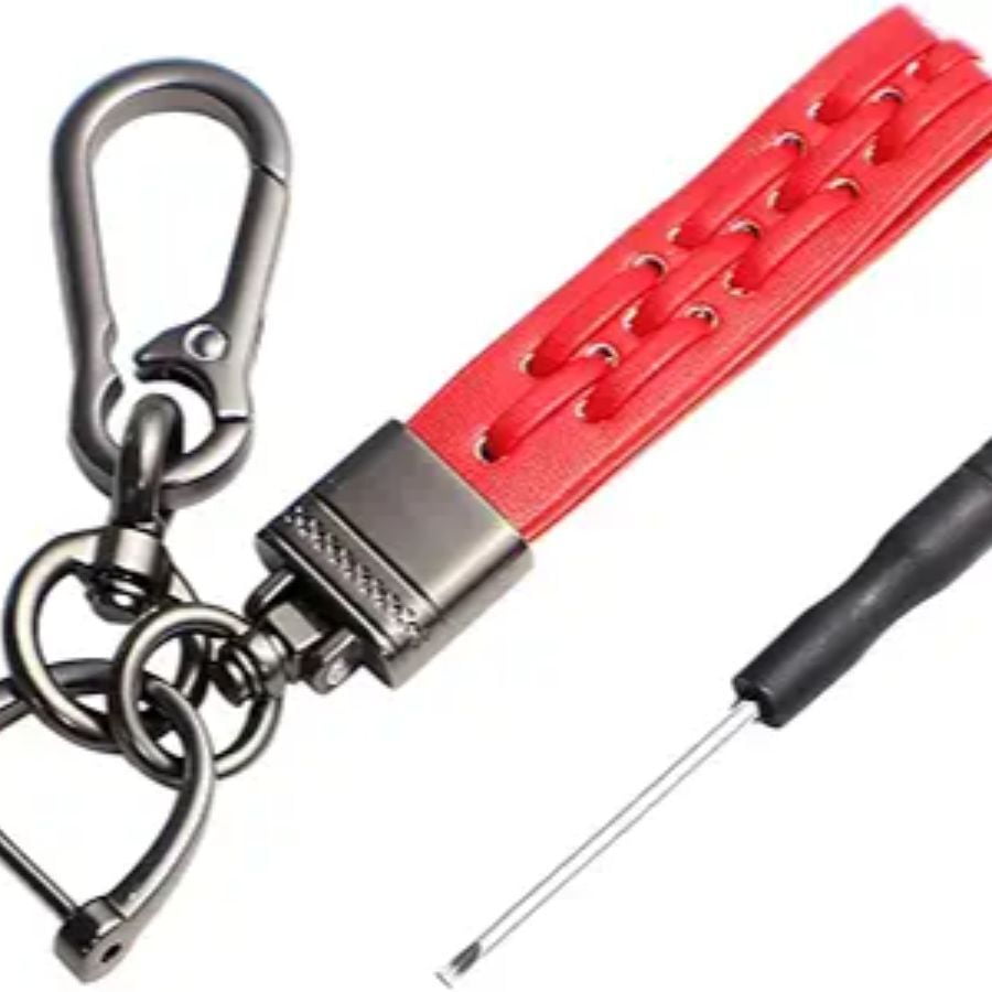 Keychain, 360° Rotatable with Anti-Lost Snap Swivel D-Ring Key Chain ...