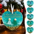 thumbnail image 1 of Keychain under $5! Yannianjz Heart-Shaped Sea Glass Friendship Ornament, Handmade Eternal Keepsake Gift for Best Friends, Acrylic Memorial Souvenir for Home Decor & Special Occasions, 1 of 9