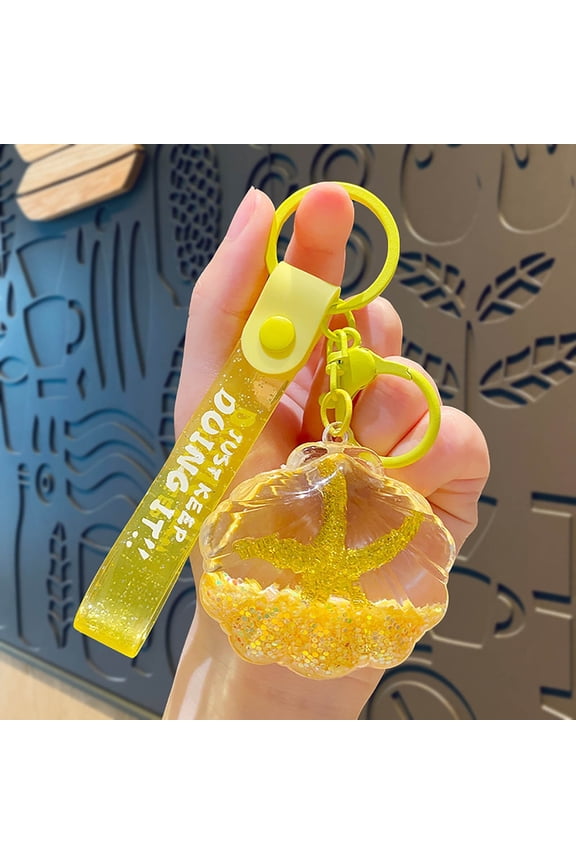 Keychain Under $5! Yannianjz Starfish Shell Keychain, Beach Theme Keyring Accessory, Alloy Key Chain with Soft Handle, Carabiner Keychain for Bag Backpack, Marine Themed Keychain Decoration