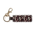 thumbnail image 1 of Keychain 6×3.1×1inpu Leather With Delicate Touch And Strong Recognition Is Used For Daily Travel, Work And Picnic Crimson Modern Houndstooth Texture_2, 1 of 8