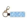thumbnail image 1 of Keychain 6×3.1×1inpu Leather With Delicate Touch And Strong Recognition Is Used For Daily Travel, Work And Picnic Lightskyblue Moroccan Trellis Hand-Drawn Sketch_4, 1 of 8