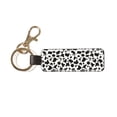 thumbnail image 1 of Keychain 6×3.1×1inpu Leather With Delicate Touch And Strong Recognition Is Used For Daily Travel, Work And Picnic Simple Cow Print Pattern, Vector Art Style_3, 1 of 8