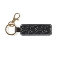 thumbnail image 1 of Keychain 6×3.1×1inpu Leather With Delicate Touch And Strong Recognition Is Used For Daily Travel, Work And Picnic Dark Gray Geometric Patterns_1 (3), 1 of 8