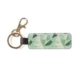 thumbnail image 1 of Keychain 6×3.1×1inpu Leather With Delicate Touch And Strong Recognition Is Used For Daily Travel, Work And Picnic Palegreen Geometric Lines_2, 1 of 8