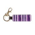 thumbnail image 1 of Keychain 6×3.1×1inpu Leather With Delicate Touch And Strong Recognition Is Used For Daily Travel, Work And Picnic Violet Violet Stripe_2, 1 of 8