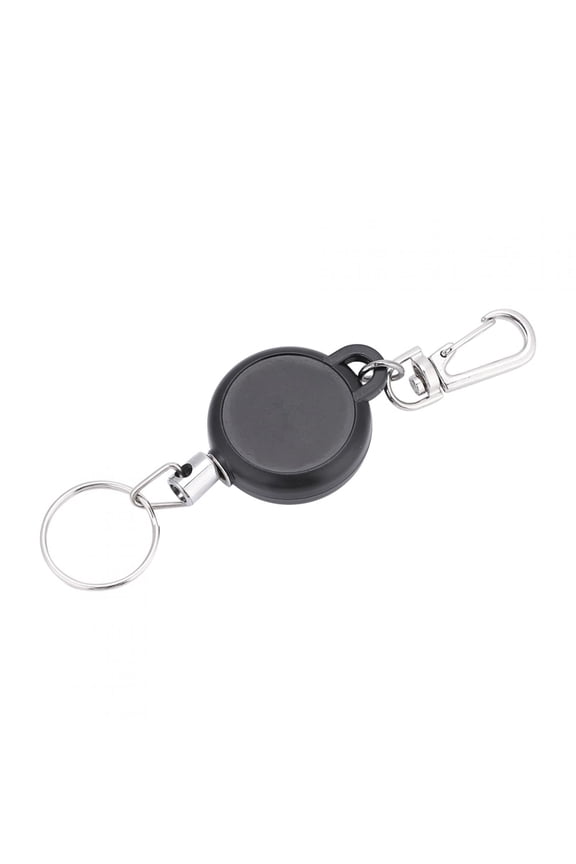 Keychain 60cm Stainless Steel Wire Rope Retractable Key Chain Stretching Key Clasp Anti Lose Keyring, Keyring