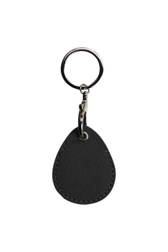 Keychain Access Card Bag Key Tag Ring PU Leather Mini Card Holder Keychain
