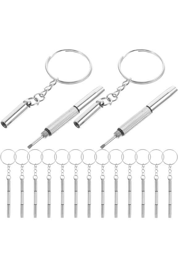 Keychain Accessories Micro Precision Screwdriver 20pcs Mini Screwdriver Repair Tool for Watch Repair Eyeglasses Repair Jewelry Work Electronics Repair Pc Accessories