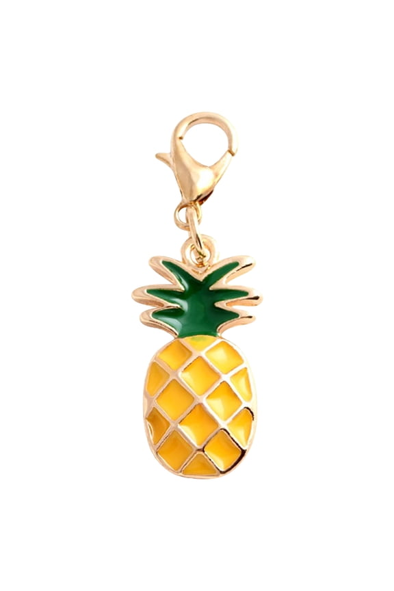 Keychain Alloy Pendant Pineapple Fruit Quirky Accessory for Everyday Use Quick Idea and Practical Key Organizer, 3.6 cm, Yellow
