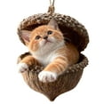 thumbnail image 1 of Keychain Bag Charm, 2D Acrylic Sleeping Animal, Cute Cartoon Hanging Ornament Gift, 1 of 6