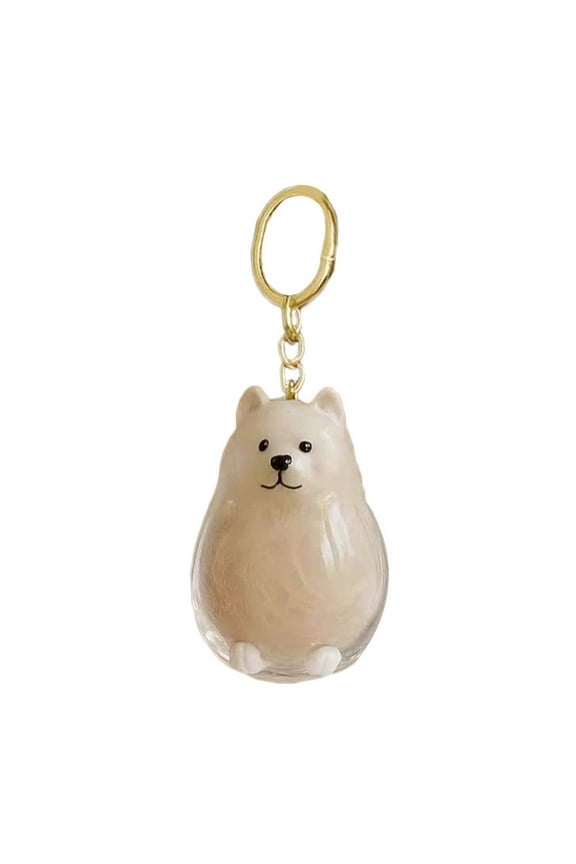 Keychain Bag Hanging Clear Puppy Hair Keepsake Capsule Pets Dog Fur Container Memorial Keychain Decoration Gift Pendant