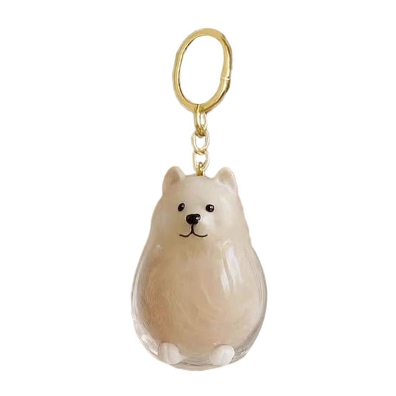 Keychain Bag Hanging Clear Puppy Hair Keepsake Capsule Pets Dog Fur Container Memorial Keychain Decoration Gift Pendant