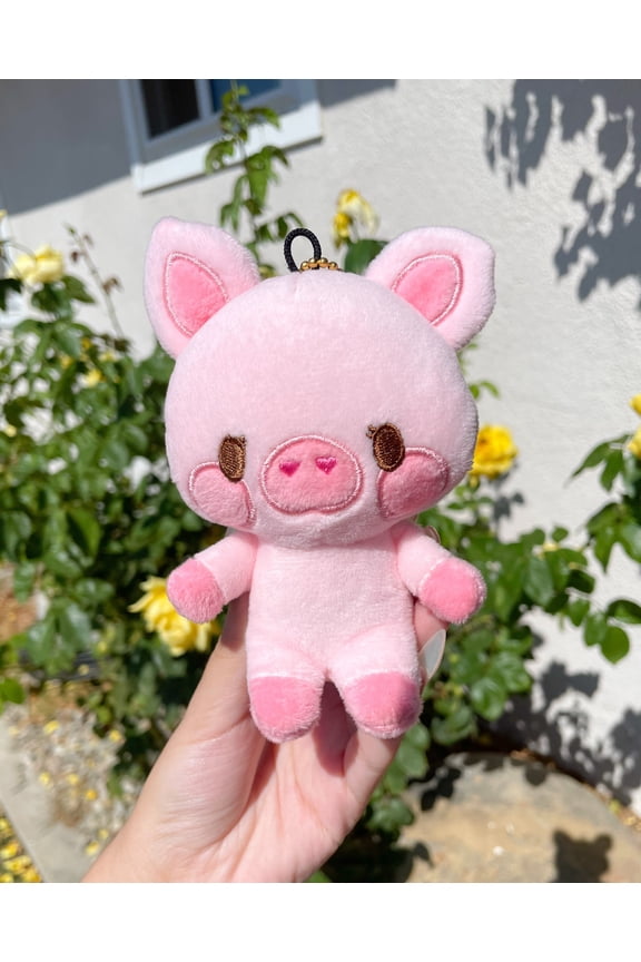 Keychain Biscuit the Pig Plushie