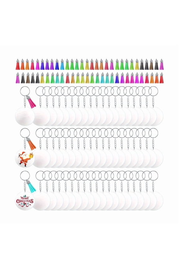 Keychain Blanks Car Keyrings Making Kits Keychain Craft Project Kits for Personalized Bag Pendant Kids Handcraft Gift